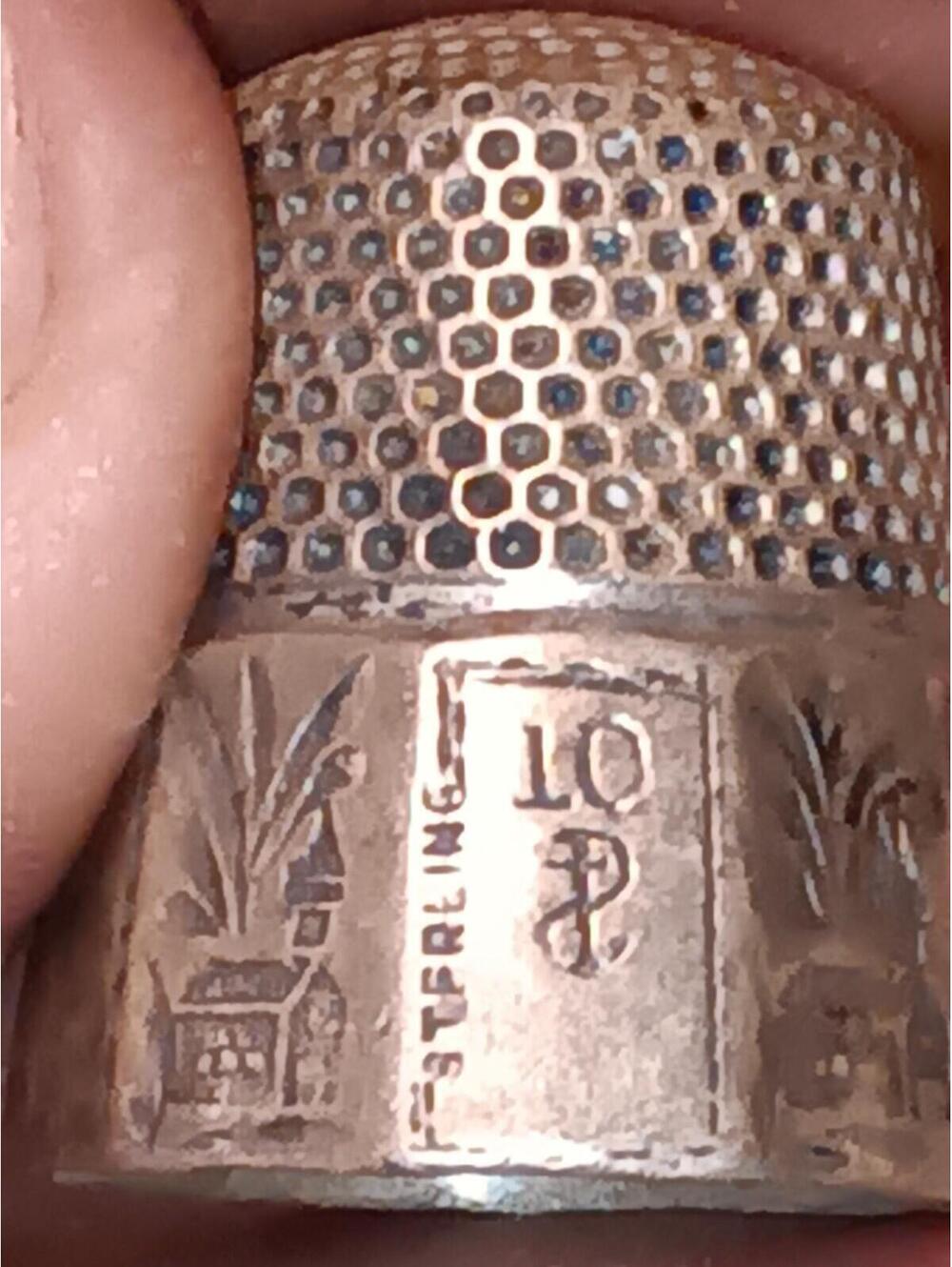 Antique Sterling Silver Thimble,  brand name "FESTERLING"